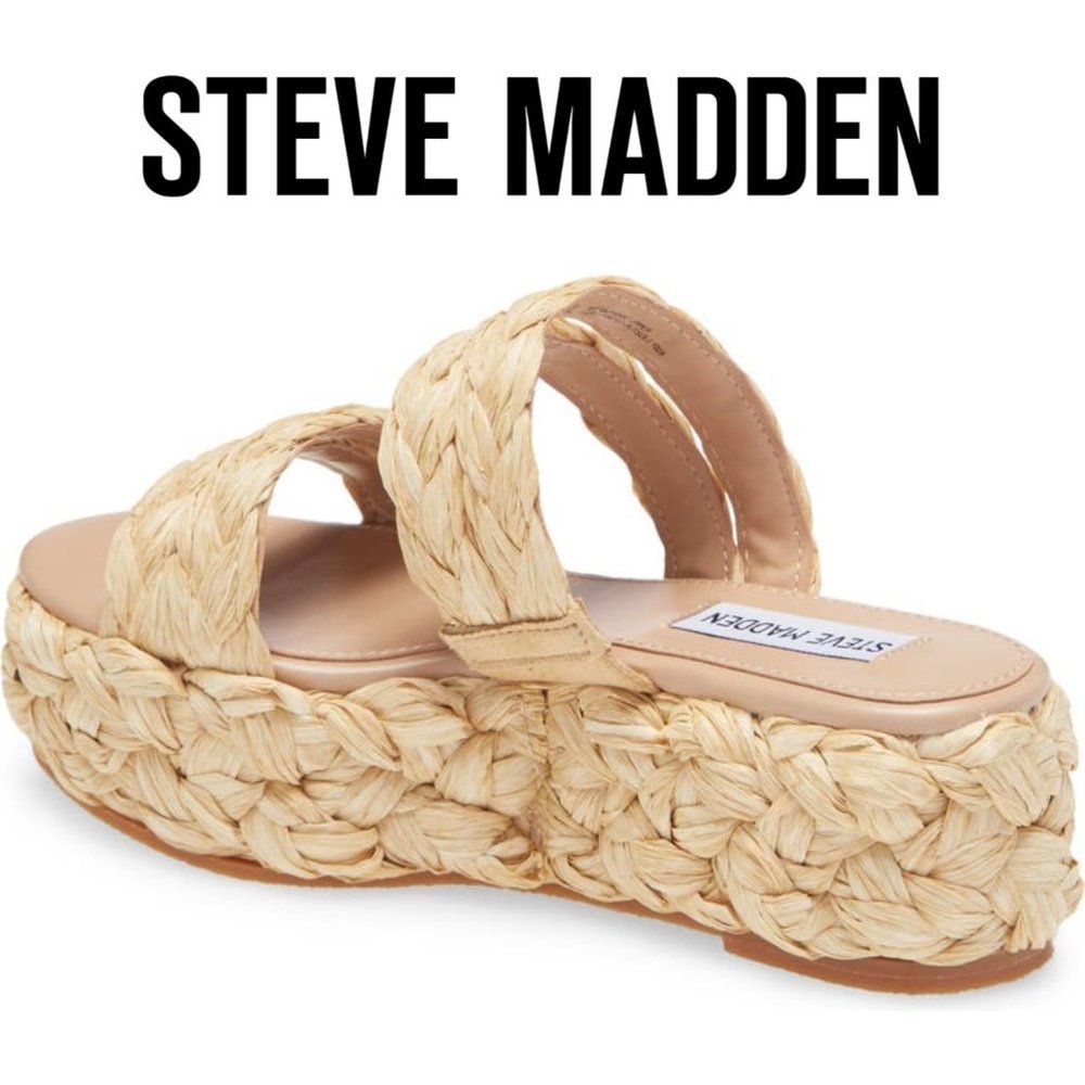 Cannes Platform Espadrille Slide Sandal STEVE MADDEN  8.5